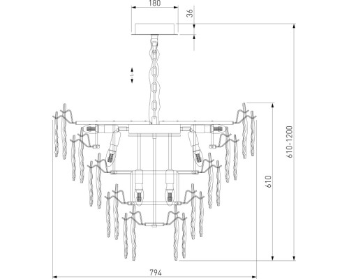 Подвесная люстра Leaf 369 Bogate's