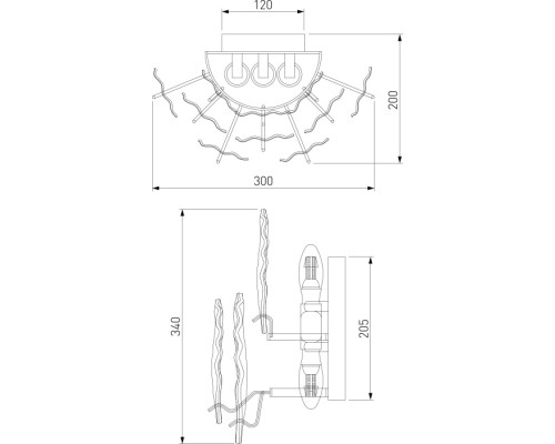 Бра Leaf 369/3 Bogate's