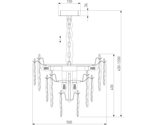 Подвесная люстра Leaf 369/8 Bogate's