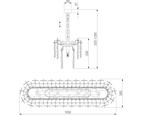 Подвесная люстра Leaf 370 Bogate's