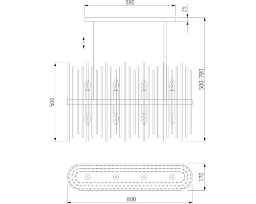 Подвесная люстра Allure 485/8 Bogate's