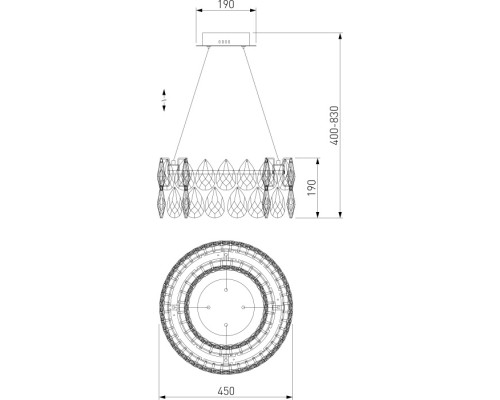 Подвесная люстра Marvel 90370/1 Strotskis Bogate's