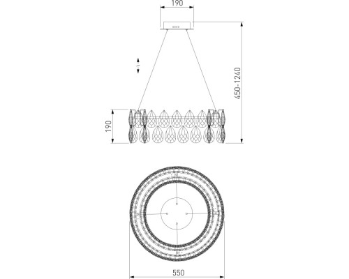 Подвесная люстра Marvel 90371/1 Strotskis Bogate's