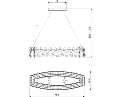 Подвесная люстра Marvel 90372/1 Strotskis Bogate's