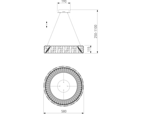 Подвесная люстра Cliff 90373/1 Bogate's