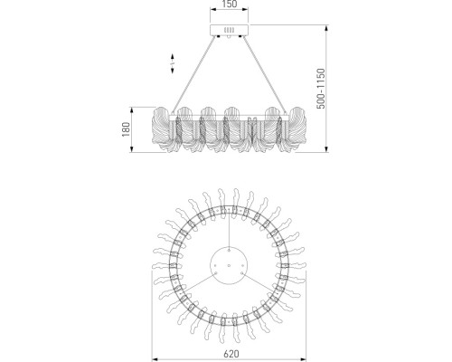 Подвесная люстра Farfalla 90374/1 Bogate's