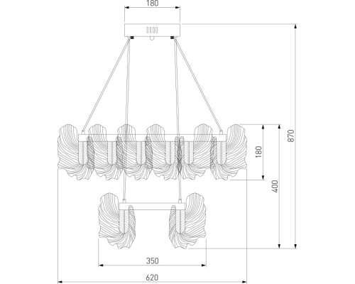 Подвесная люстра Farfalla 90374/2 Bogate's