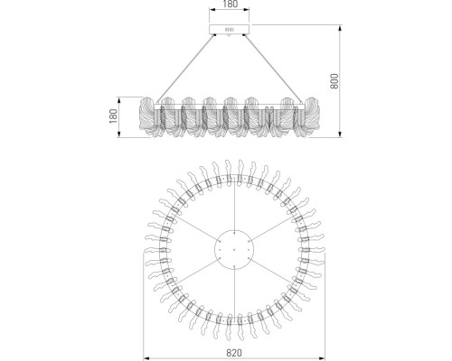 Подвесная люстра Farfalla 90375/1 Bogate's