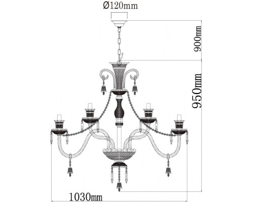 Подвесная люстра Барселона 313012418 Chiaro