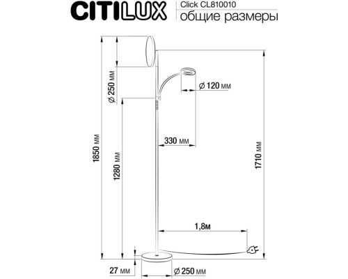 Торшер Click CL810010 Citilux