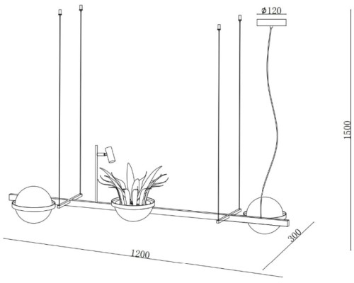Подвесной светильник 10228 10228P/S black DeLight Collection