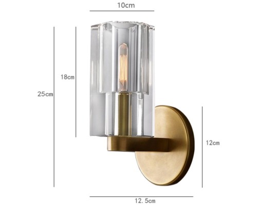 Бра Wall lamp 8816W gold/clear DeLight Collection