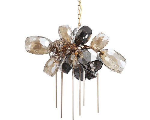 Подвесная люстра Britannica 8898P/AL gold/smoky DeLight Collection