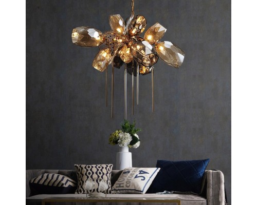 Подвесная люстра Britannica 8898P/AL gold/smoky DeLight Collection