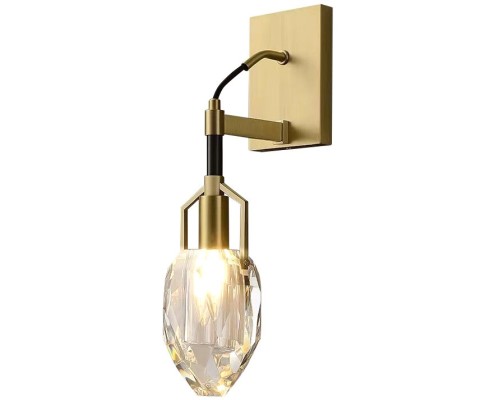 Бра Wall lamp 8960-1W brass/clear DeLight Collection