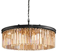 Подвесная люстра 1920s Odeon 9513P/600R black/amber DeLight Collection