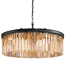 Подвесная люстра 1920s Odeon 9513P/600R black/amber DeLight Collection