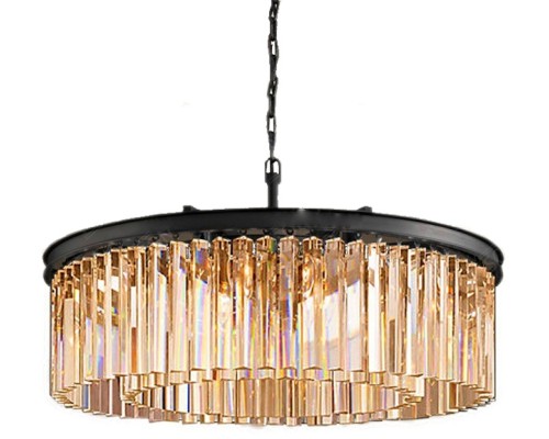 Подвесная люстра 1920s Odeon 9513P/600R black/amber DeLight Collection