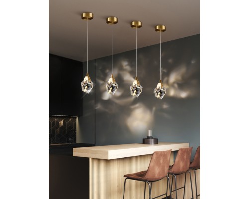 Подвесной светильник Crystal rock II 9701P/1 brass DeLight Collection