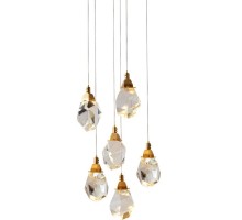 Подвесной светильник Crystal rock II 9701P/6R brass DeLight Collection