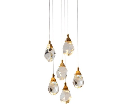 Подвесной светильник Crystal rock II 9701P/6R brass DeLight Collection