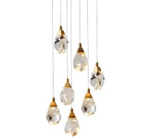 Подвесной светильник Crystal rock II 9701P/7R brass DeLight Collection