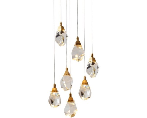 Подвесной светильник Crystal rock II 9701P/7R brass DeLight Collection