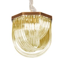 Подвесная люстра Murano Glass A001-400 L4 brass/amber DeLight Collection