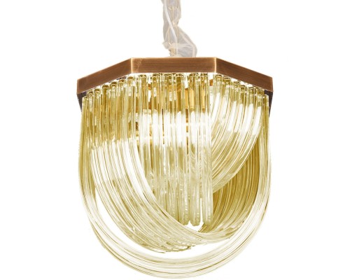 Подвесная люстра Murano Glass A001-400 L4 brass/amber DeLight Collection
