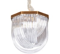 Подвесная люстра Murano Glass A001-400 L4 brass/clear DeLight Collection
