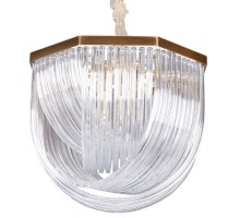 Подвесная люстра Murano Glass A001-554 L9 brass/clear DeLight Collection