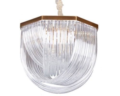 Подвесная люстра Murano Glass A001-554 L9 brass/clear DeLight Collection
