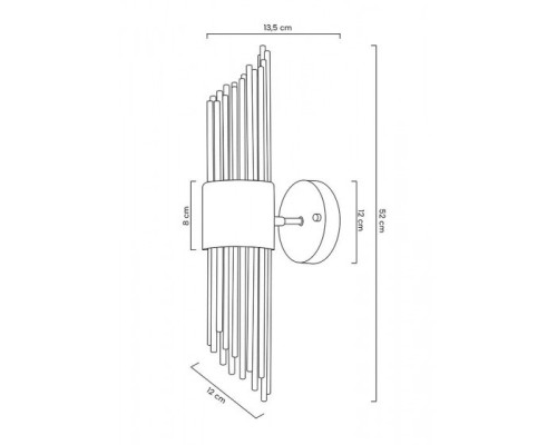 Бра Wall lamp B2562W-B gold DeLight Collection