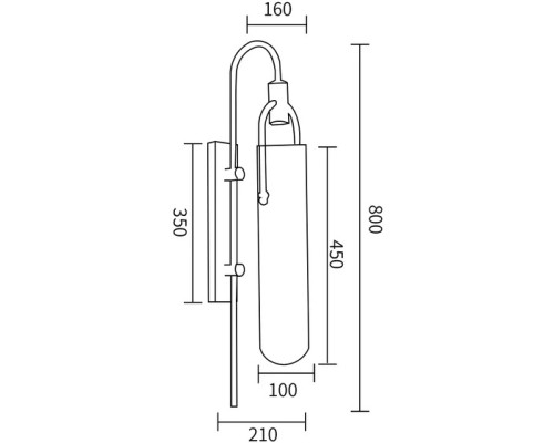 Бра Arc Well B6066W/L black/white DeLight Collection