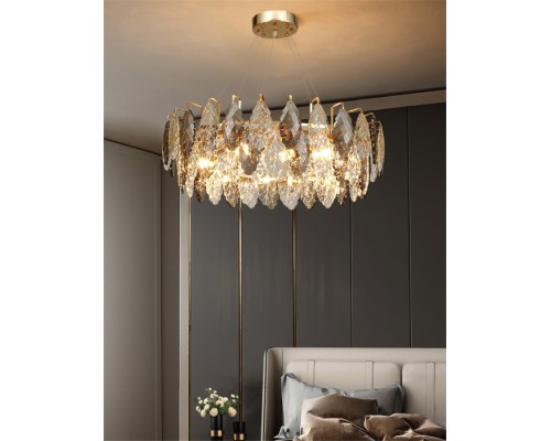 Подвесная люстра D8011P D8011P/R-800 gold/smoky DeLight Collection