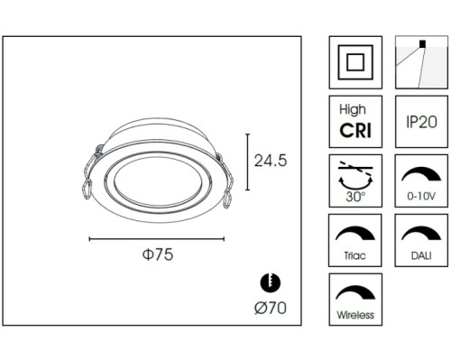 Точечный светильник DA83 DA8303DR DeLight Collection