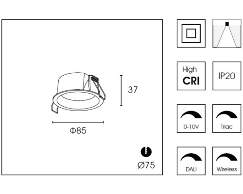 Точечный светильник DB85 DB8503NR DeLight Collection