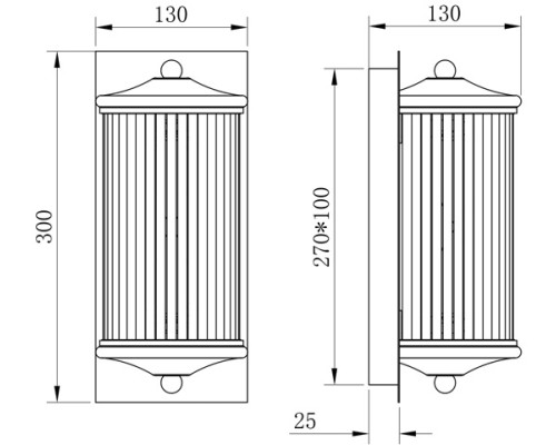 Бра Crystal bar KG0604W-1 brass DeLight Collection