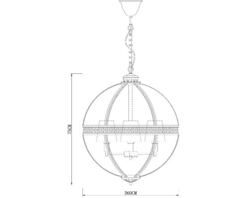 Подвесная люстра Residential KM0115P-4L nickel DeLight Collection