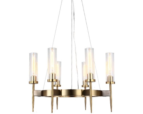 Подвесная люстра Alouette KM0936P-6 brass DeLight Collection