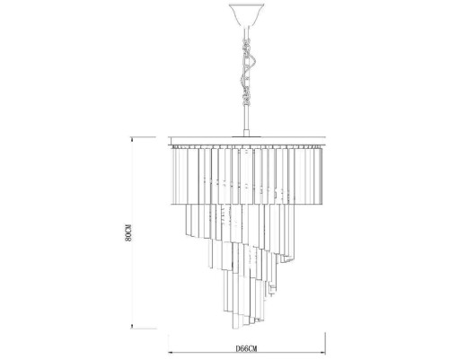 Подвесная люстра Helix KR0262P-10 black/clear DeLight Collection