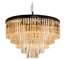 Подвесная люстра 1920s Odeon KR0387P-10A black/amber DeLight Collection
