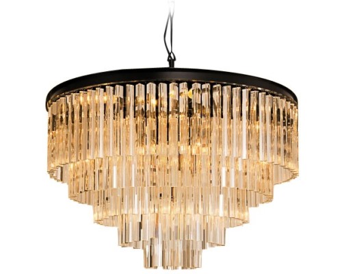 Подвесная люстра 1920s Odeon KR0387P-10A black/amber DeLight Collection