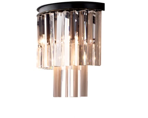 Бра 1920s Odeon KR0387W-2B black/clear DeLight Collection