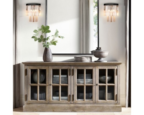 Бра 1920s Odeon KR0387W-2B black/clear DeLight Collection