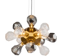 Подвесная люстра KR1197 KR1197P-12 brass, smoky/clear DeLight Collection