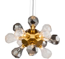Подвесная люстра KR1197 KR1197P-12 brass, smoky/clear DeLight Collection