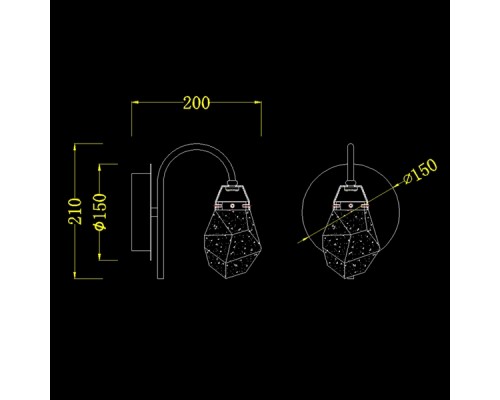 Бра Crystal rock MD-020B-wall gold DeLight Collection