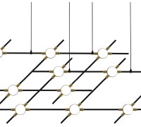 Подвесной светильник Molecular MD18001067-14A  black/gold DeLight Collection
