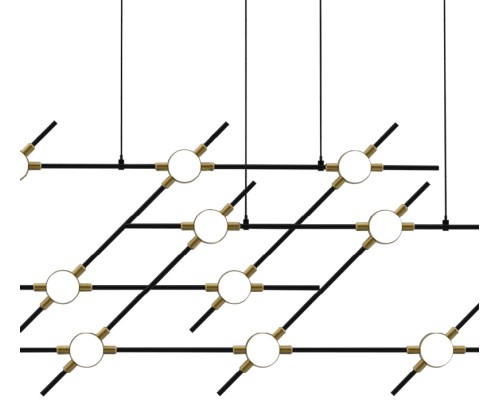 Подвесной светильник Molecular MD18001067-14A  black/gold DeLight Collection